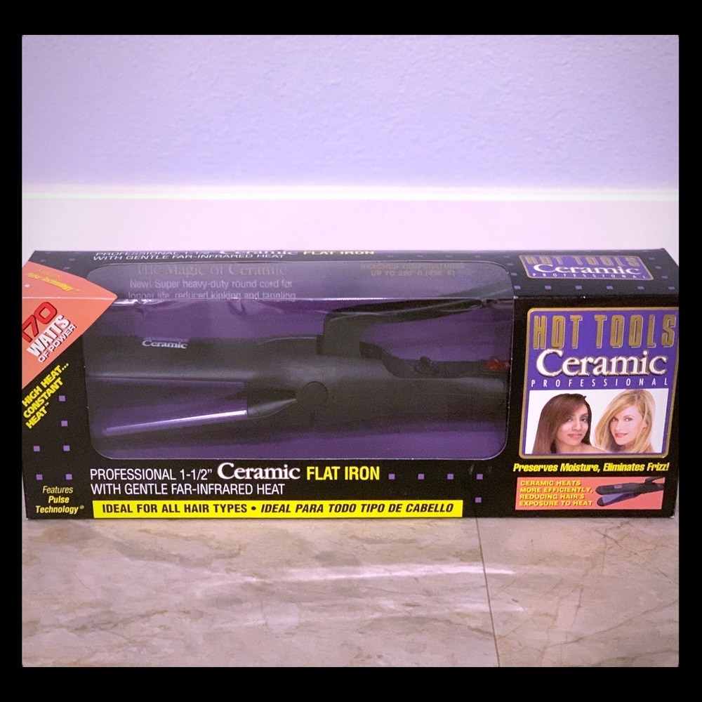 New! Hot Tools Ceramic Flat Iron